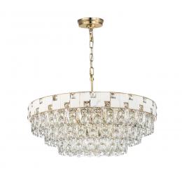 Odeon light 5076/21 HALL (В 2-Х КОРОБКАХ) ODL24 497 золото/прозрачный/белый/металл/хрусталь/алебастр Люстра E14 21*40W CHESSI  купить